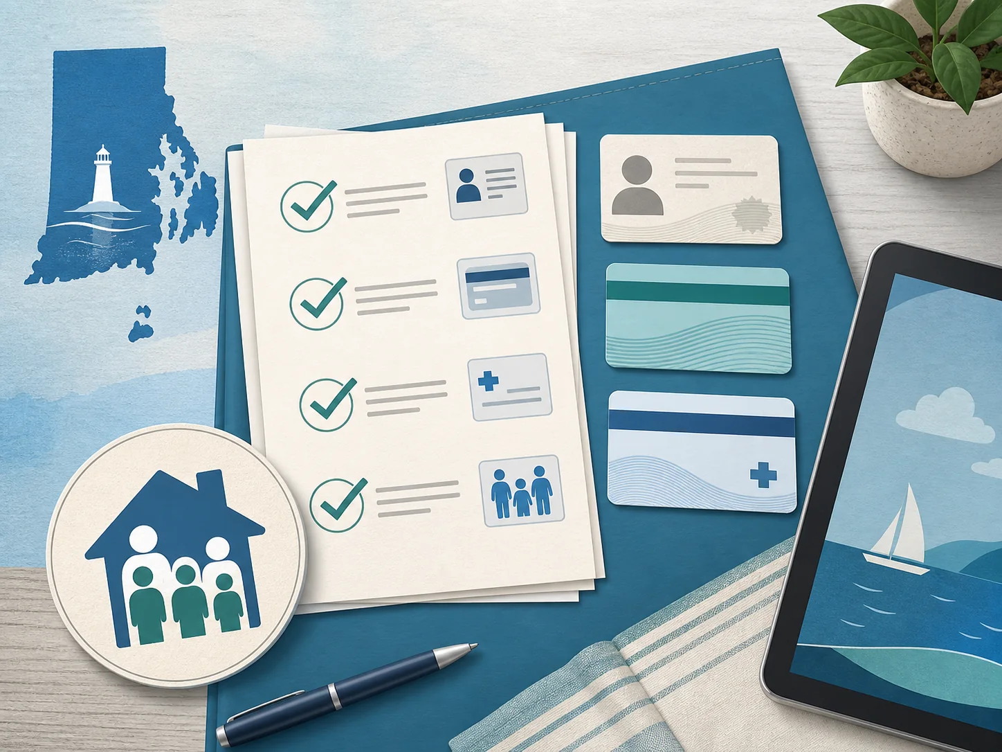 Eligibility documents for SNAP, Medicaid, Lifeline, and tablet assistance in Rhode Island